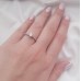 Λευκόχρυσο δαχτυλίδι μονόπετρο Κ9